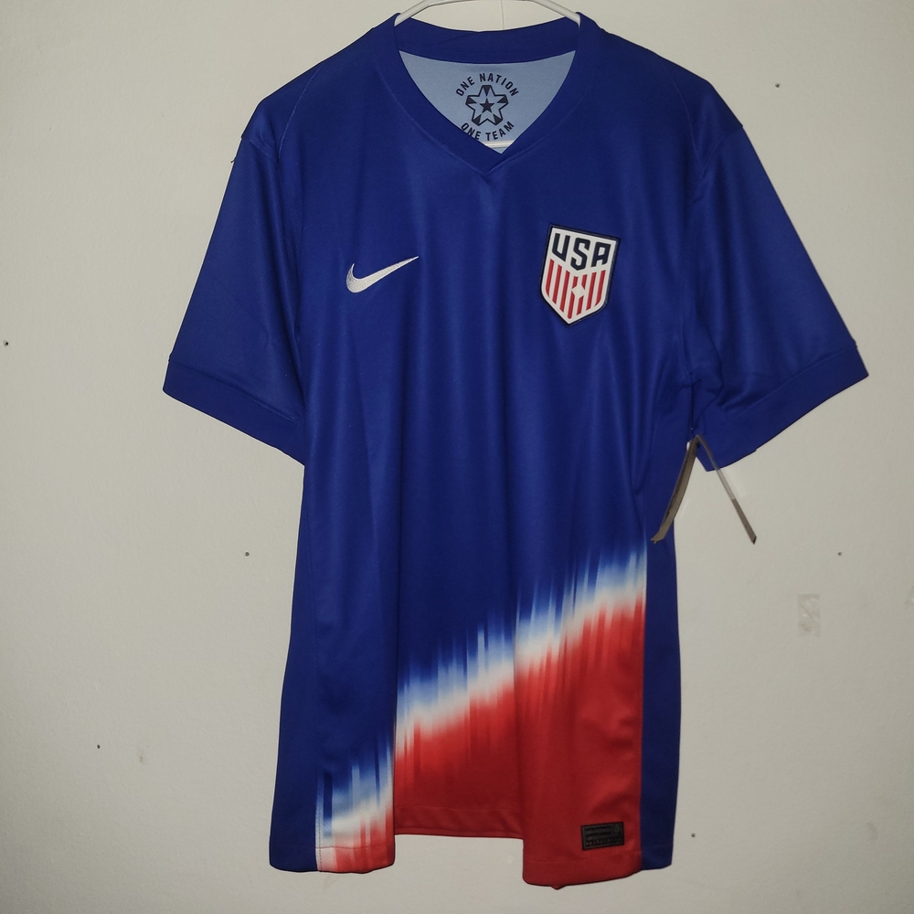 Nike Dri Fit Soccer Jersey USMNT 2024/25 Away Blue Men's Medium FJ4277-417